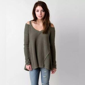 FREE PEOPLE 'Moonshine V' Oversized Cold Shoulder Sweater